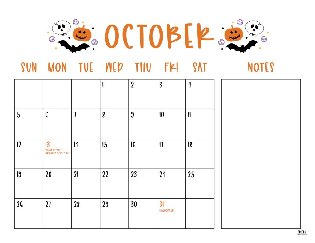 October 2025 Calendars - 107 Free Printables | Printabulls in Show the Calendar For October 2025