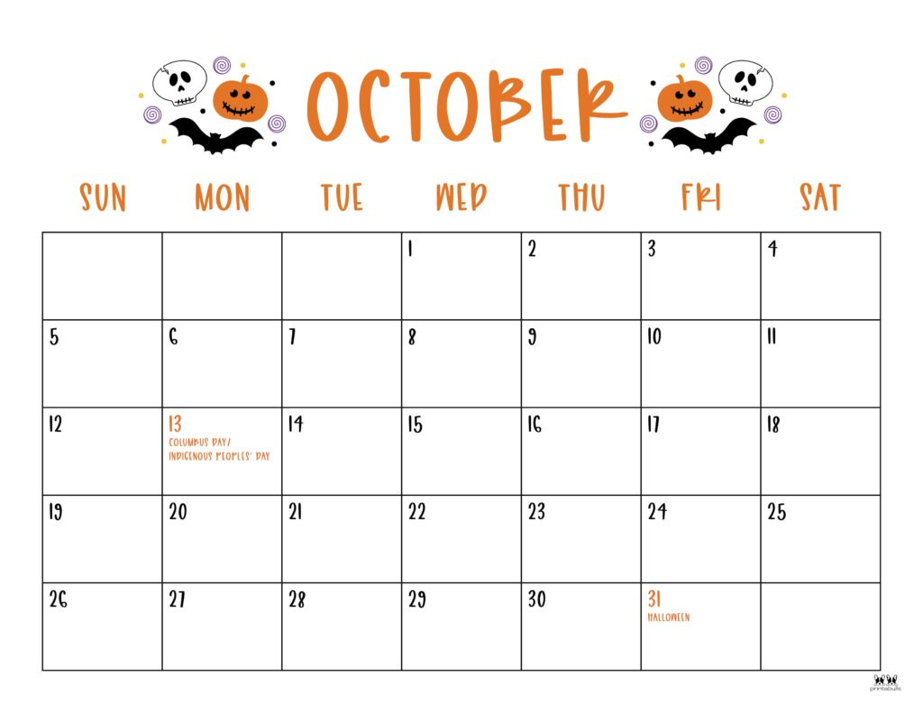 October 2025 Calendars - 107 Free Printables | Printabulls throughout Calendar of 2025 October