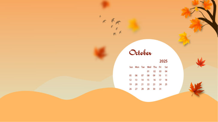October 2025 Calendar Background