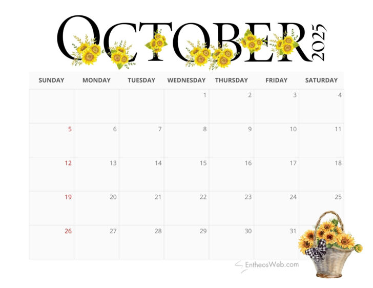 Free October Calendar 2025 Free October Calendar 2025