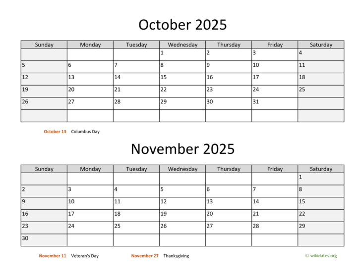 October Wiki Calendar 2025 October Wiki Calendar 2025