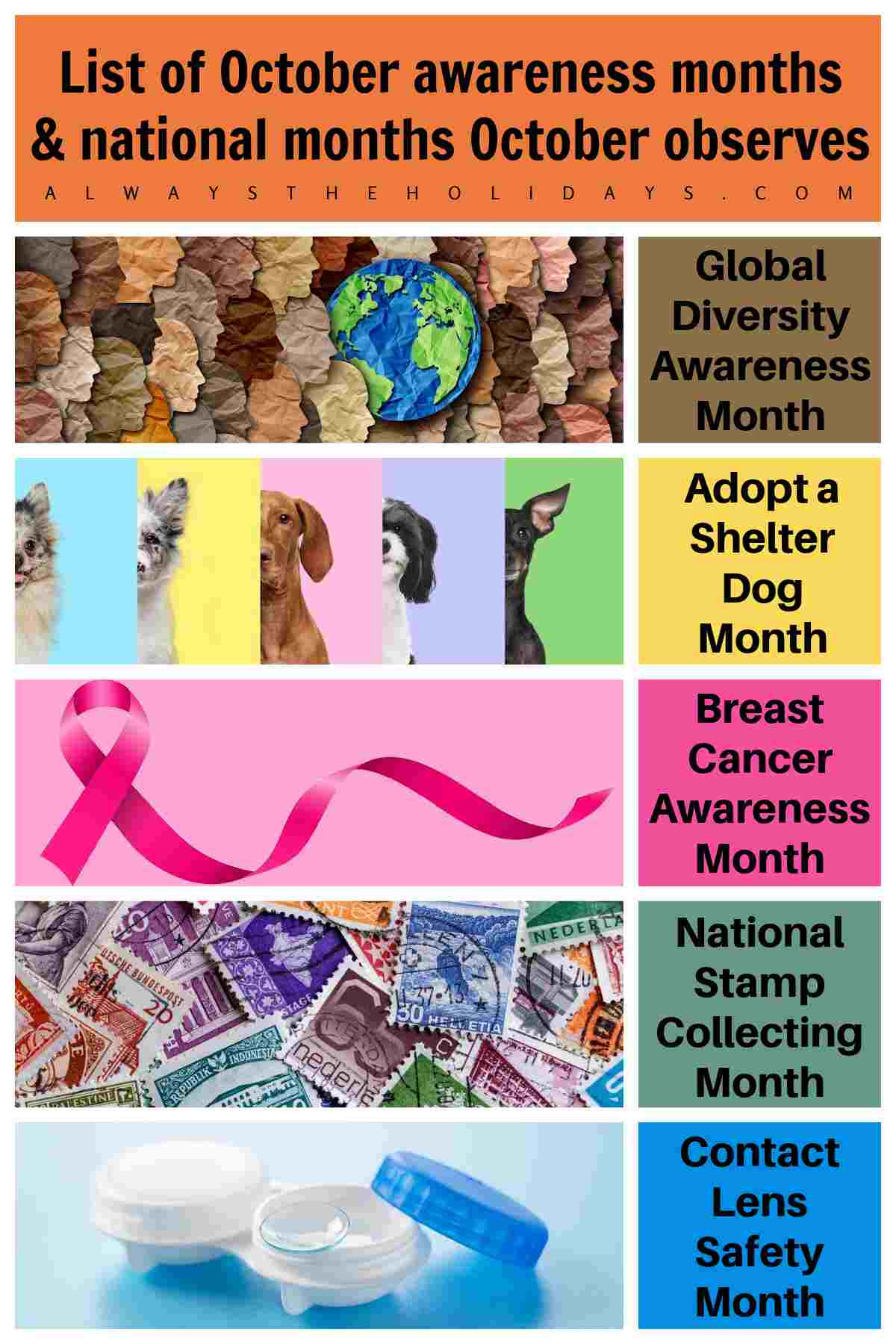 October Awareness Months &amp;amp; National Months October Celebrates with October National Month 2025