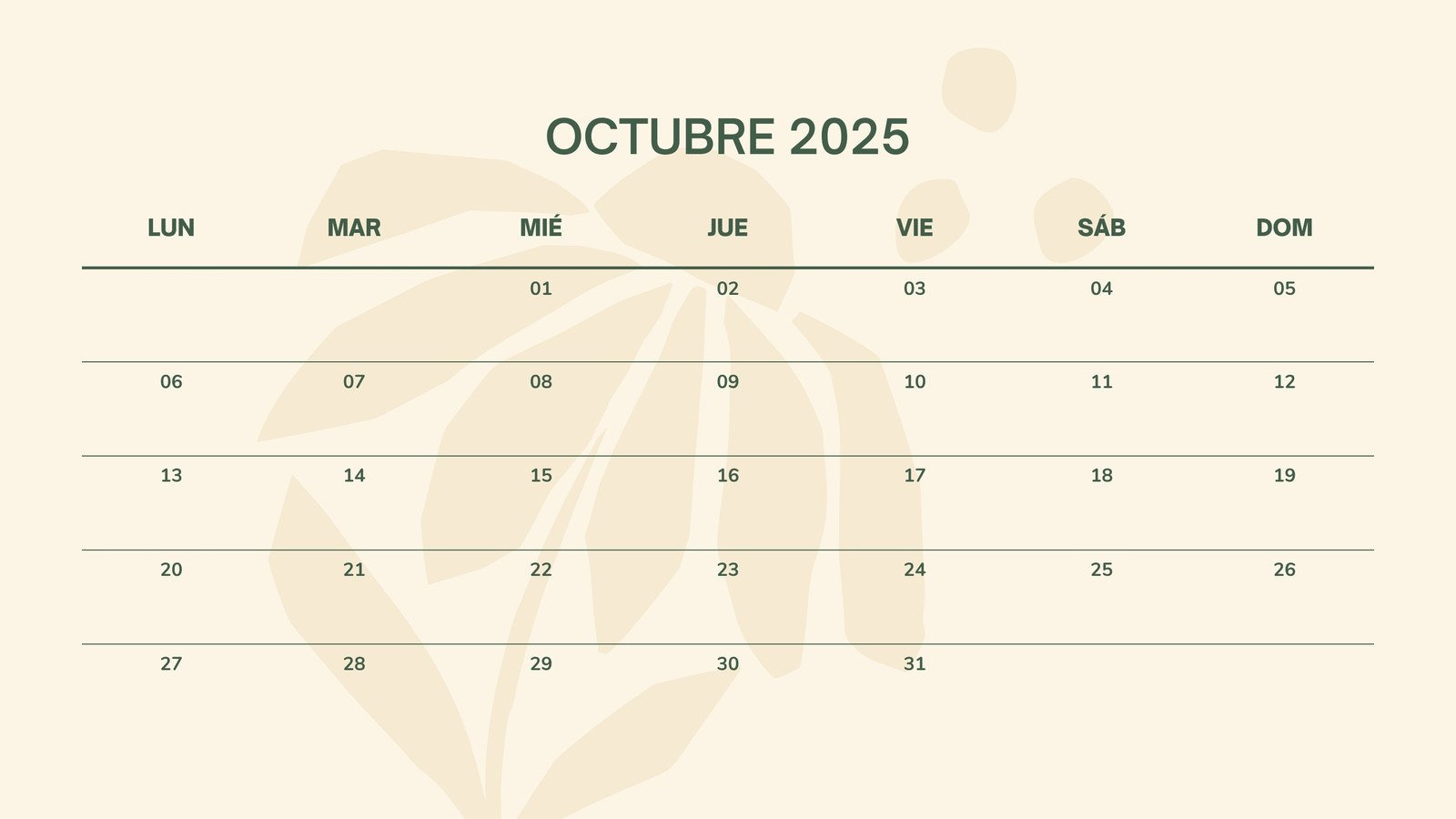 Page 2 - Free October 2025 Calendar Templates To Customize | Canva in Spanish Calendar For October 2025