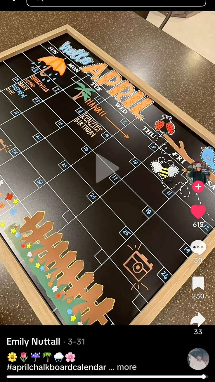 Pintaylor Rund On Calendar Ideas In 2025 | Chalkboard Calendar regarding October Dry Erase Calendar Ideas 2025