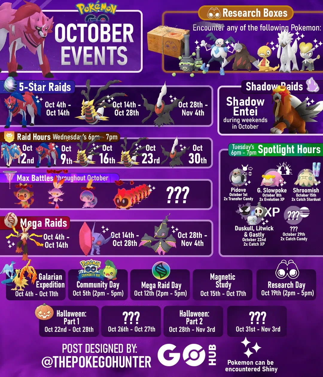 Pokémon Go October 2024 Event Guide - The Game Haus intended for Pokemon Go October Calendar 2025