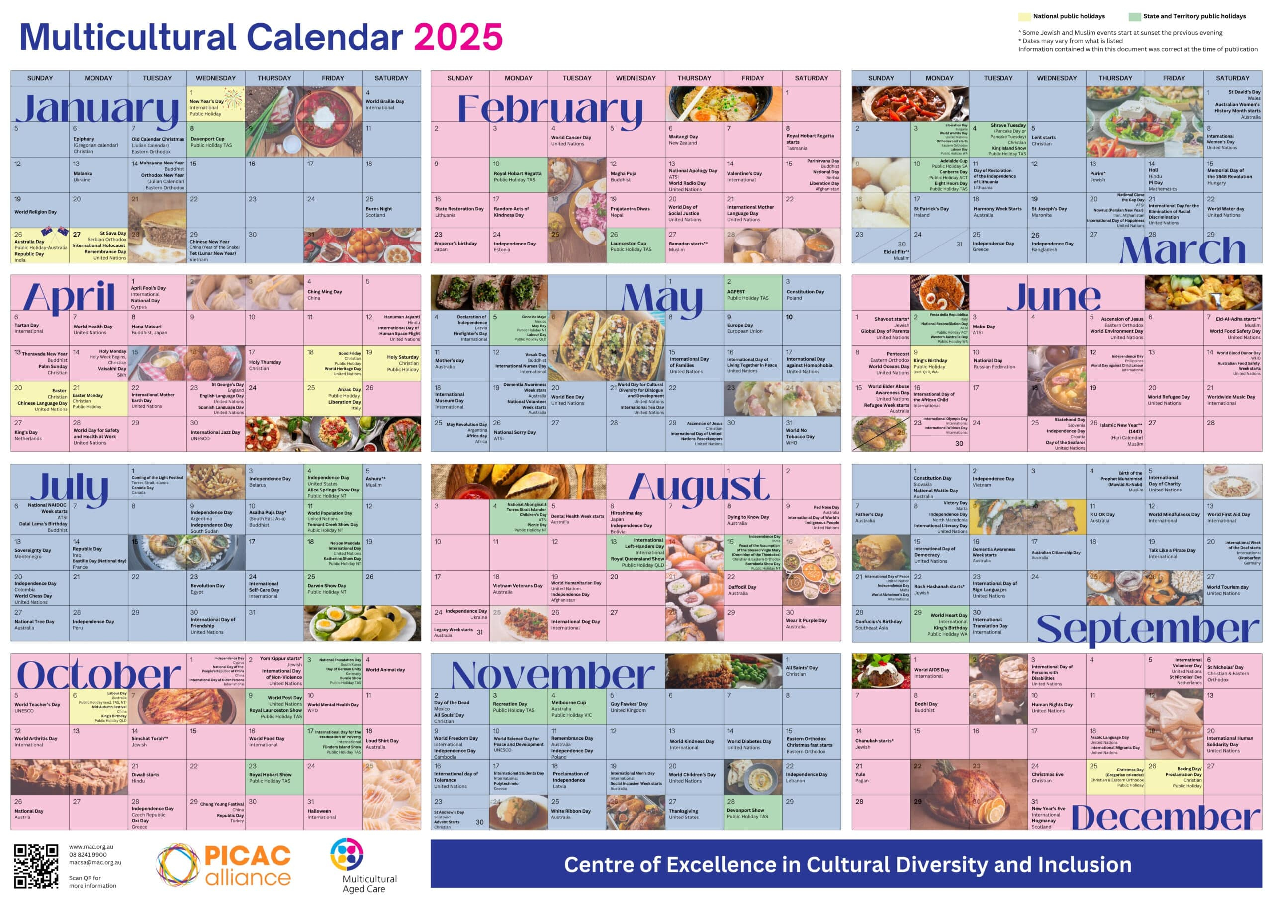 Resources - Multicultural Aged Care with October Diversity Calendar 2025