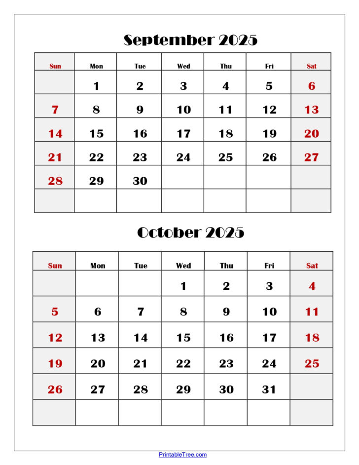 2025 September and October Calendar 2025 September and October Calendar