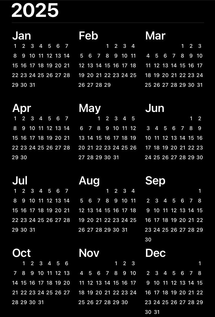 This Is My Iphone Calendar For 2025… Bc : R/Mildyinteresting pertaining to Apple Calendar 2025 October