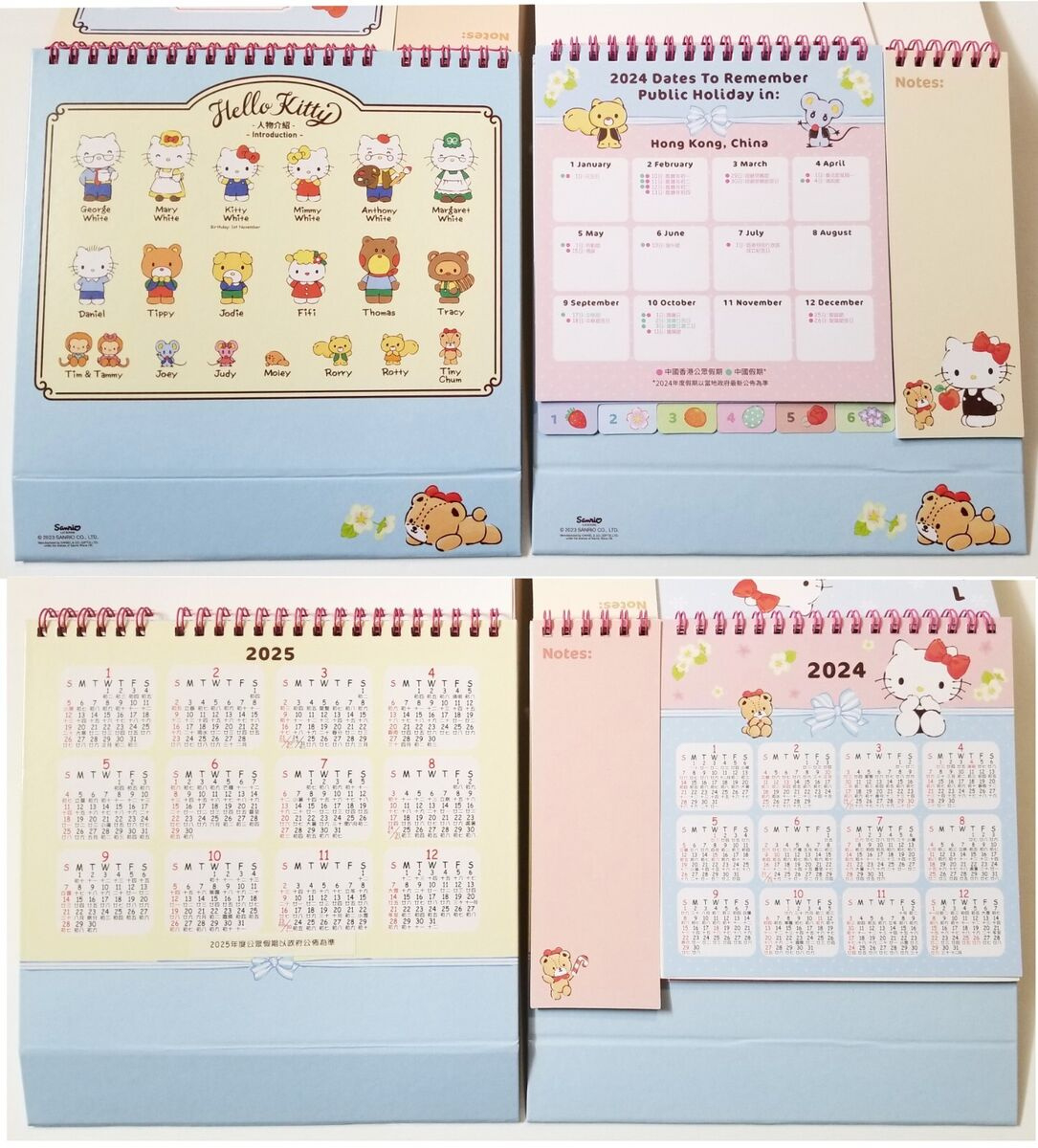 2024-2025 Sanrio Hello Kitty Cat Desk Top Calendar Schedule throughout Sanrio Calendar 2025 November