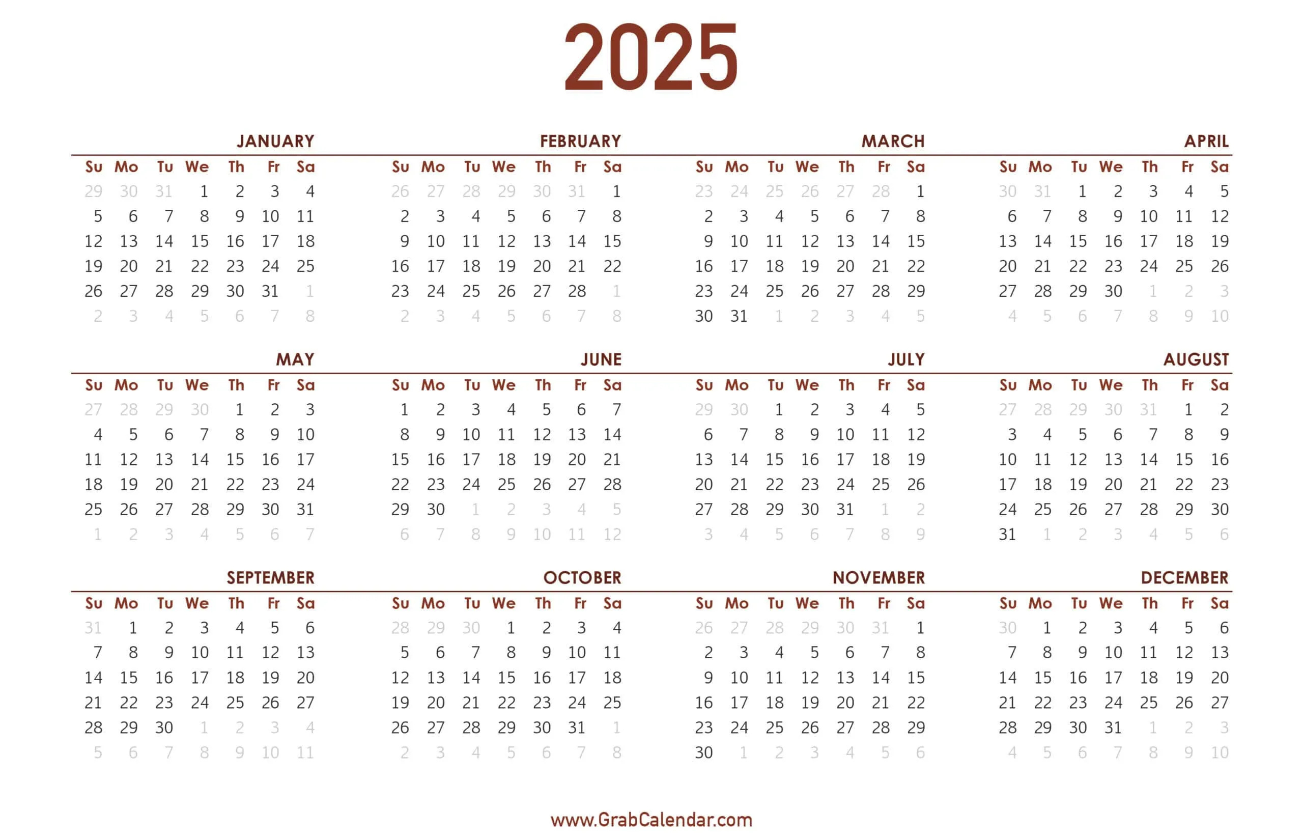 2025 Calendar - Grab Calendar throughout November 2025 Grab Calendar
