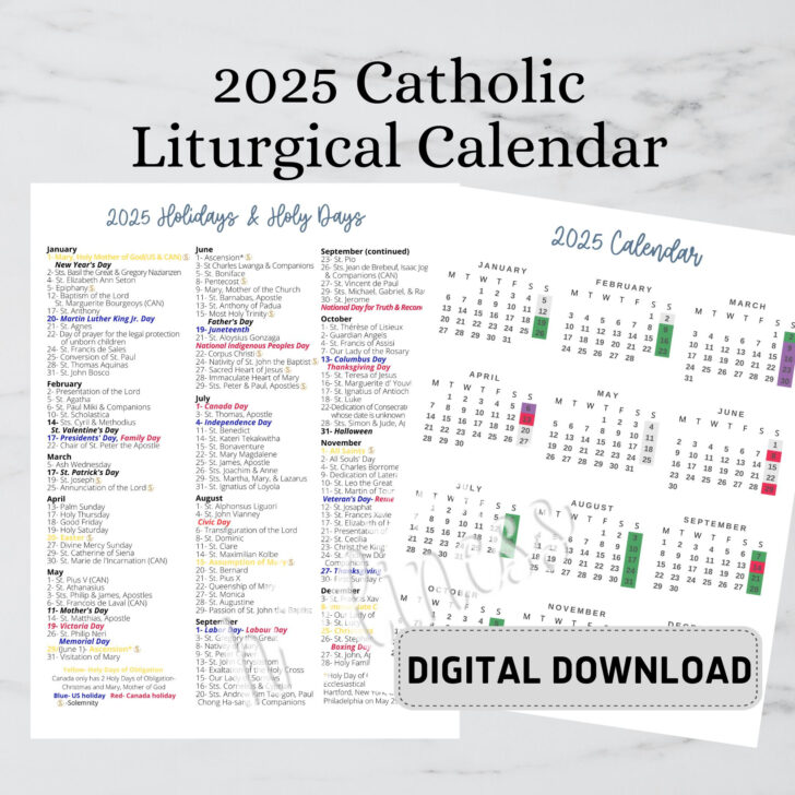 November Liturgical Calendar 2025