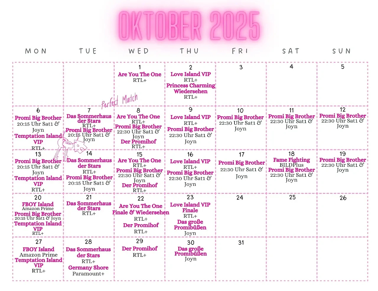 89.0 Rtl Trash-Tv Kalender 2025: Alle Reality-Show-Termine | 89.0 Rtl intended for November 2025 Tv And Streaming Calendar