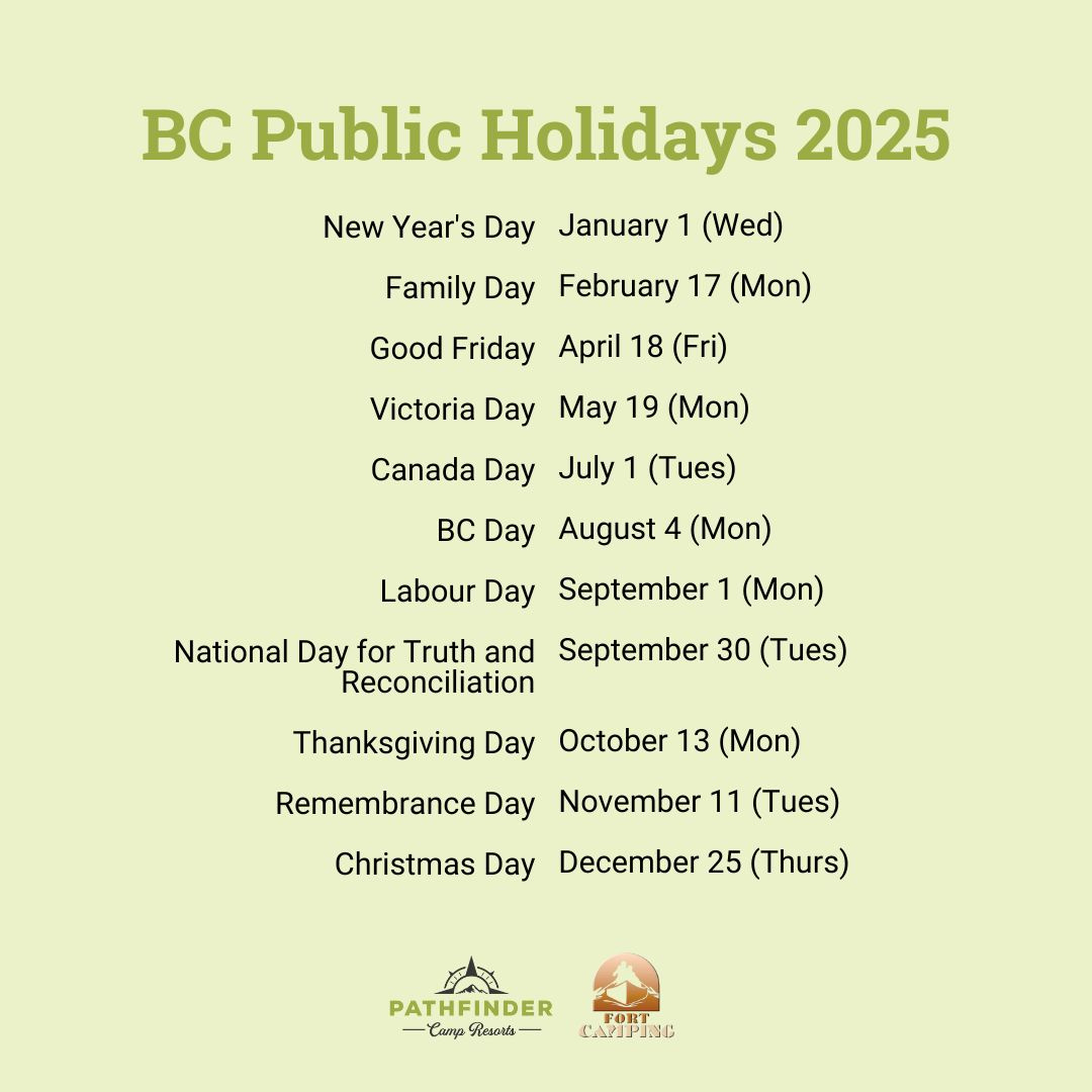 Bc Public Holiday 2025: Long Weekends For Your Camping Trip intended for November National Days Canada 2025