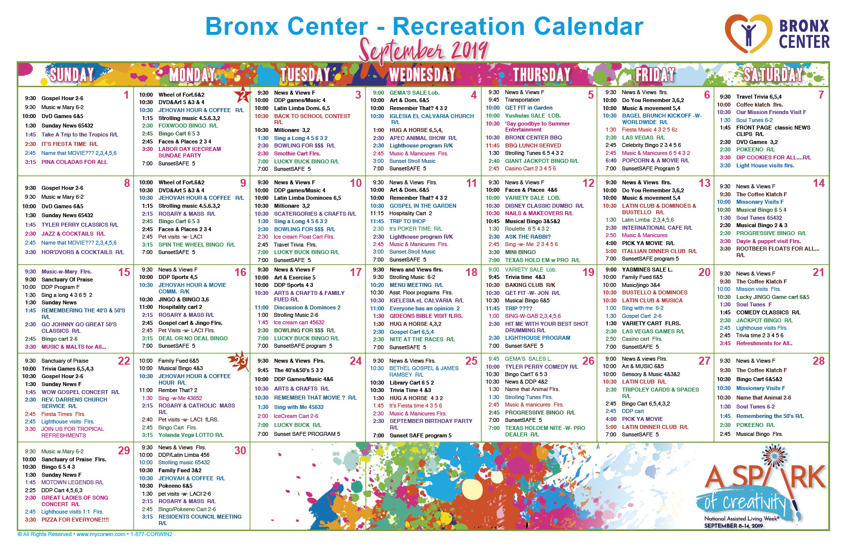 Bronx Center – Centers Health Care Nursing And intended for Foxwoods Bingo Calendar 2025 November