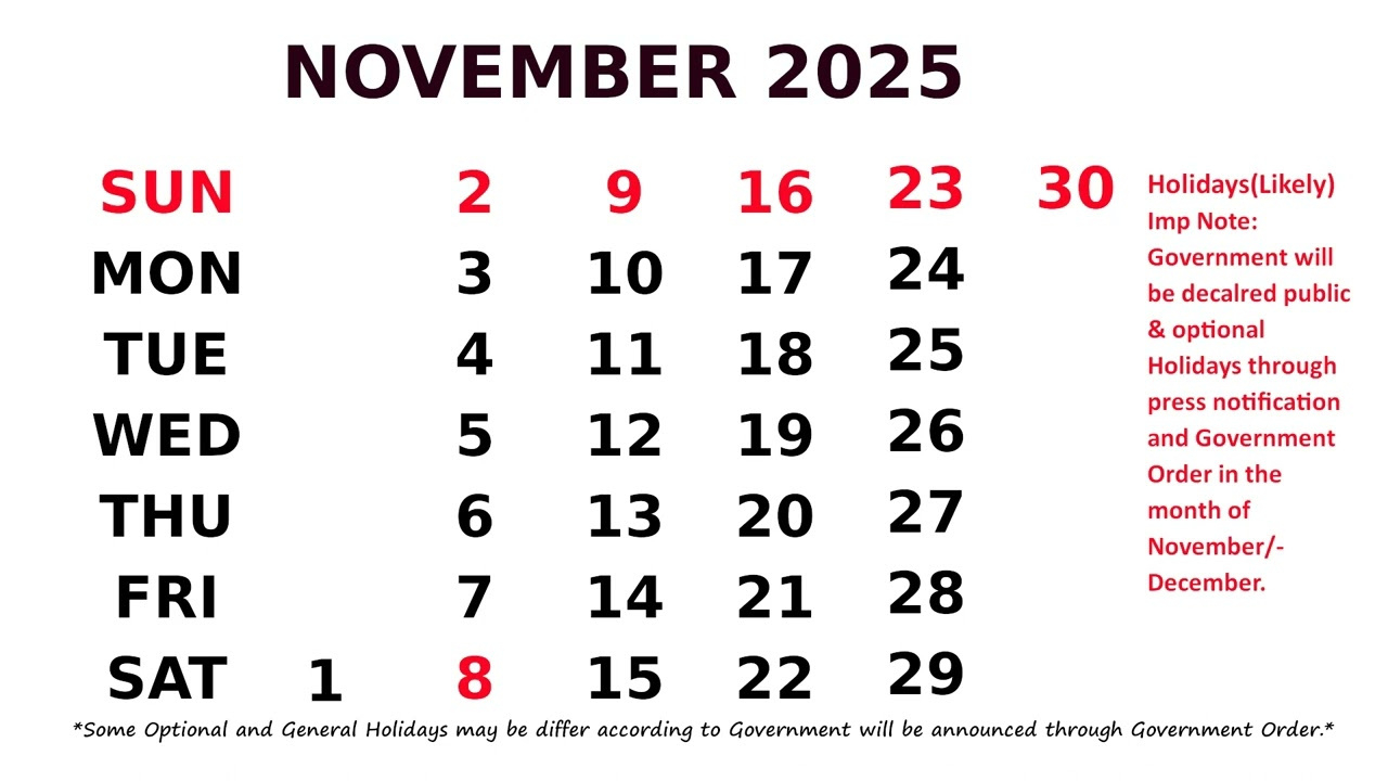 Calendar November 2025 - Youtube regarding November Festival Calendar 2025