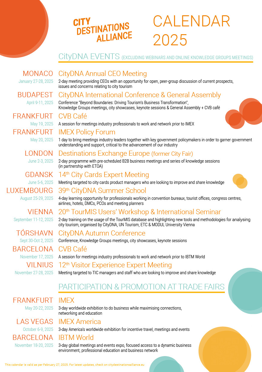 Calendar Of Events 2025 - City Destinations Alliance in November Calendar Of Events 2025