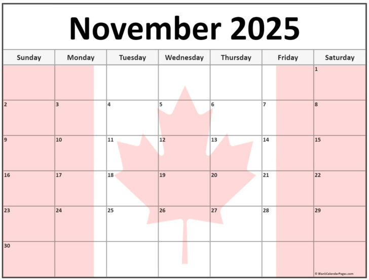 November 2025 Calendar with Holidays Canada