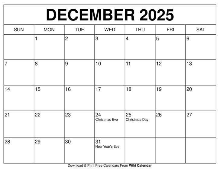 November 2025 Wiki Calendar Printable Free