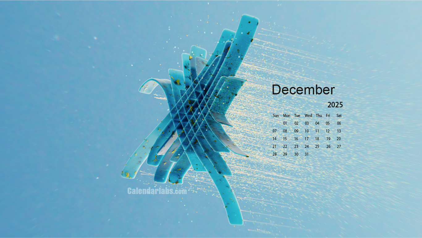 December 2025 Desktop Wallpaper Calendar - Calendarlabs throughout Calendar Labs November 2025