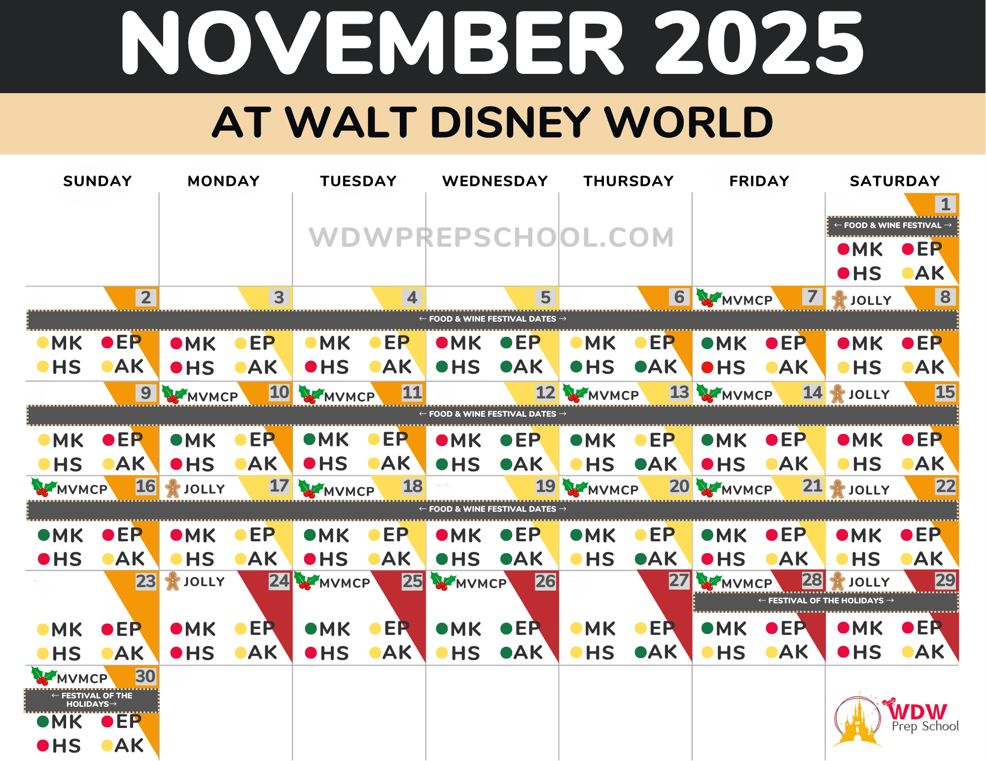 Disney World In November 2025: Crowds &amp;amp; Planning Info with November 2025 Calendar Weather