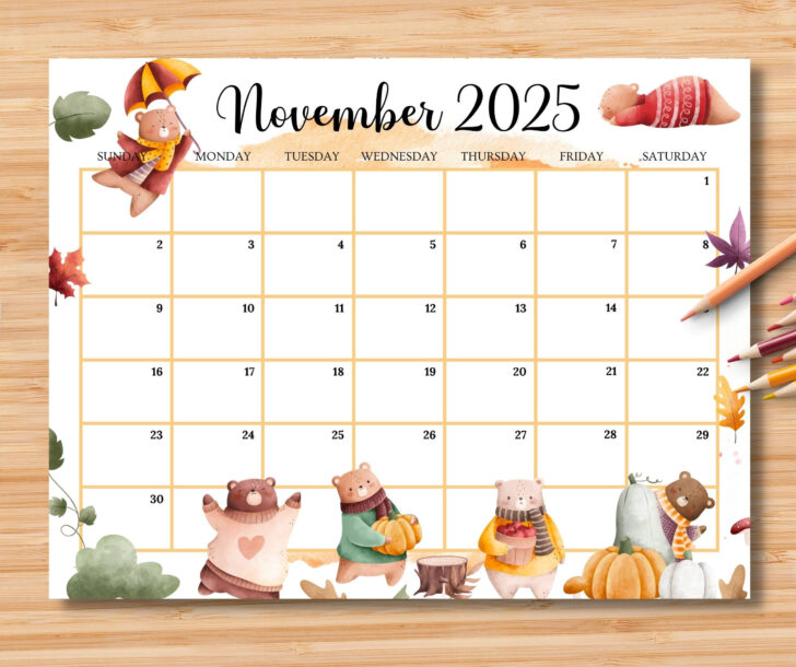November 2025 Editable Calendar