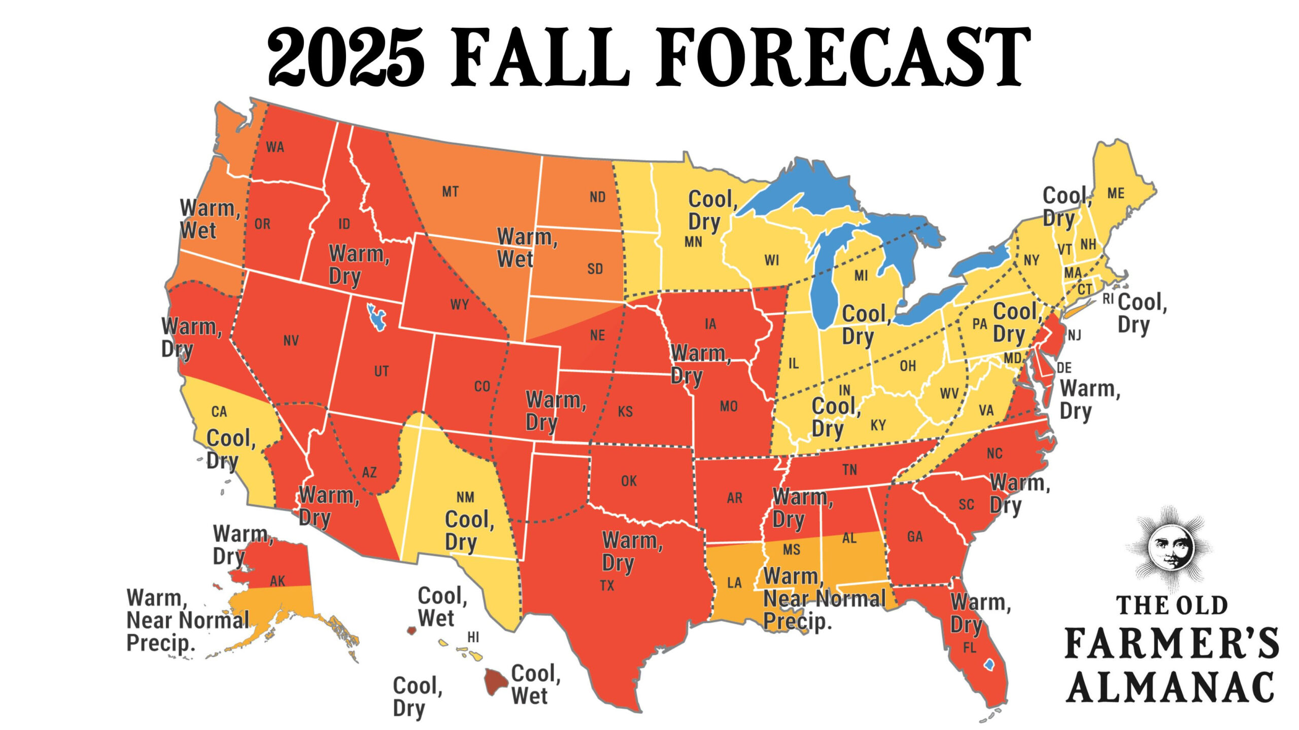Fall Weather Forecast 2025 | The Old Farmer&amp;#039;S Almanac pertaining to Weather Calendar November 2025
