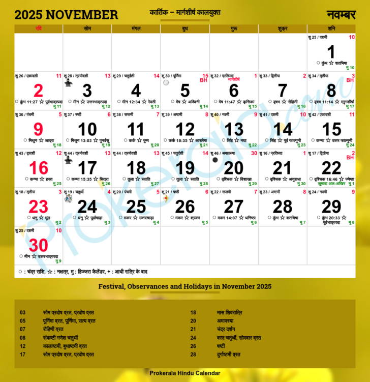 November 2025n Calendar
