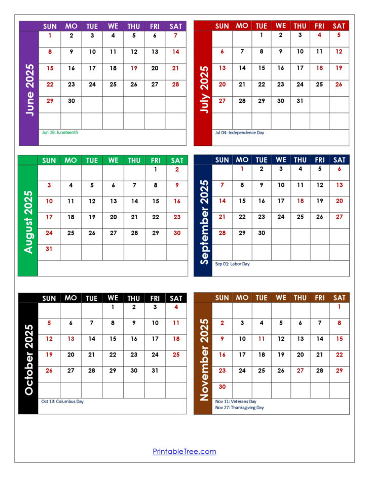 November 6 2025 Calendar