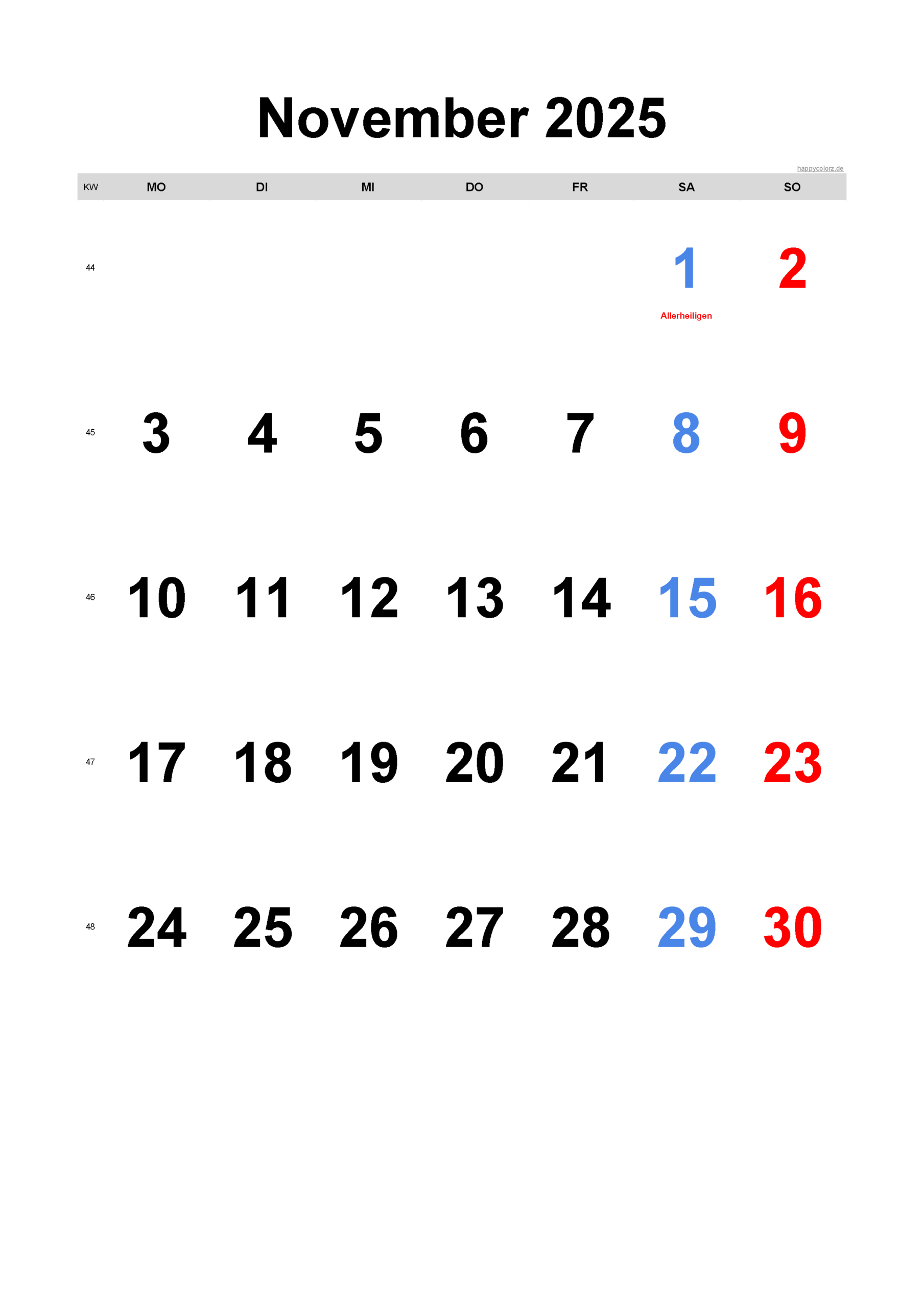 Kalender November 2025 Zum Ausdrucken (Pdf, Xls, Png) pertaining to Barbie Calendar November 2025