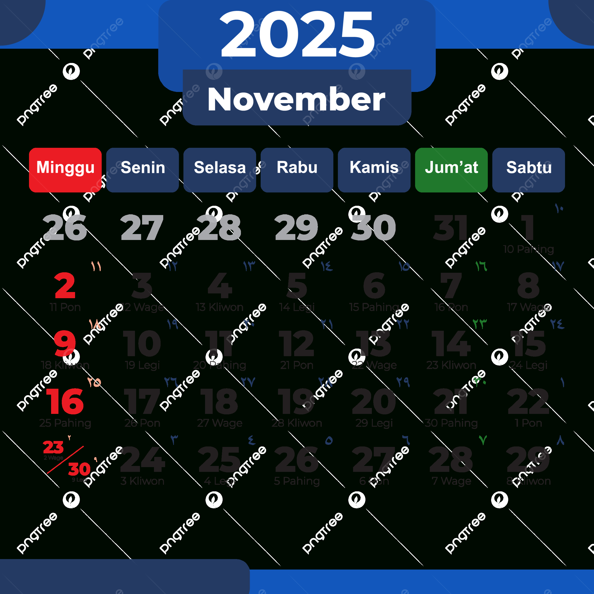 Monatliche Gregorianische Und Hijri Kalender 2025 November with regard to November 2025 Islamic Calendar