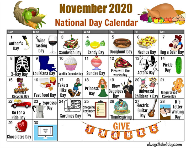 National Calendar Day November 2025