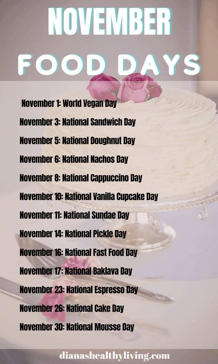 National Food Days &amp;amp; Food Holidays You Should Know for National Food Days In November 2025