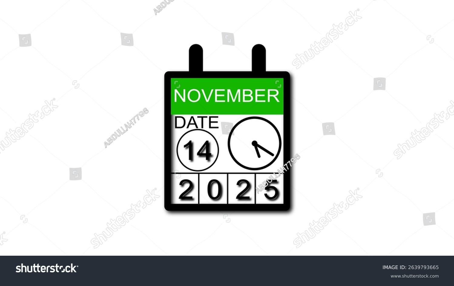 November 14 Date 2025 Illustration 4K Stock Illustration throughout November 14 2025 Calendar