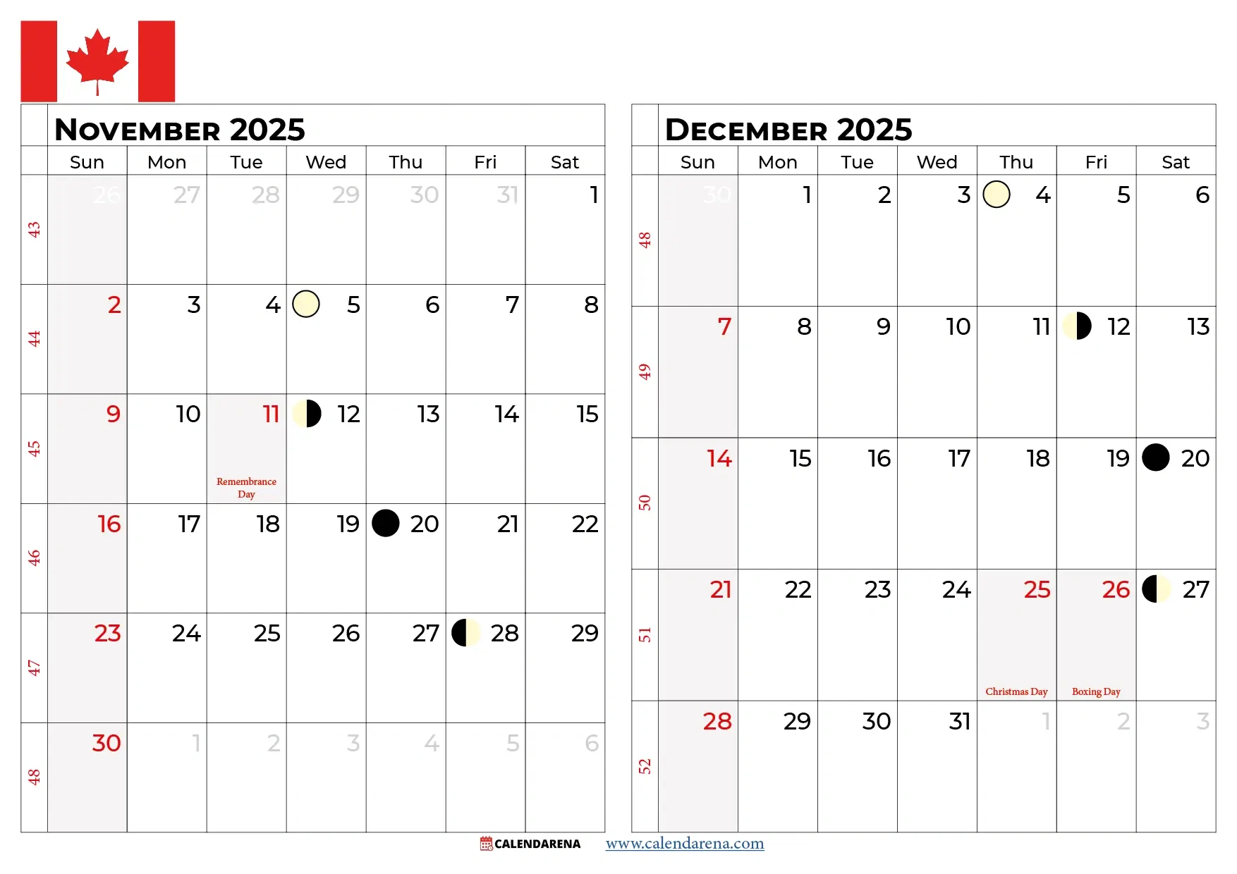 November 2025 Calendar Canada: Free Printables &amp;amp; Holidays pertaining to November National Days Canada 2025