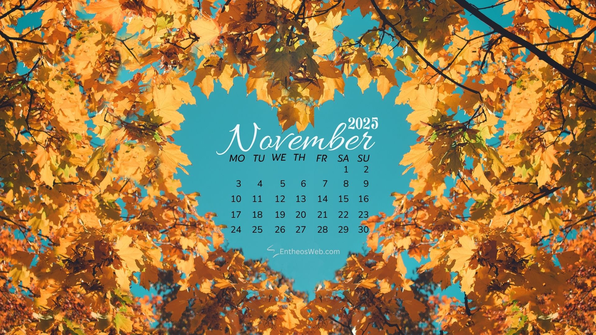 November 2025 Calendar Desktop Wallpaper Backgrounds | Entheosweb with regard to November 2025 Calendar Wallpaper