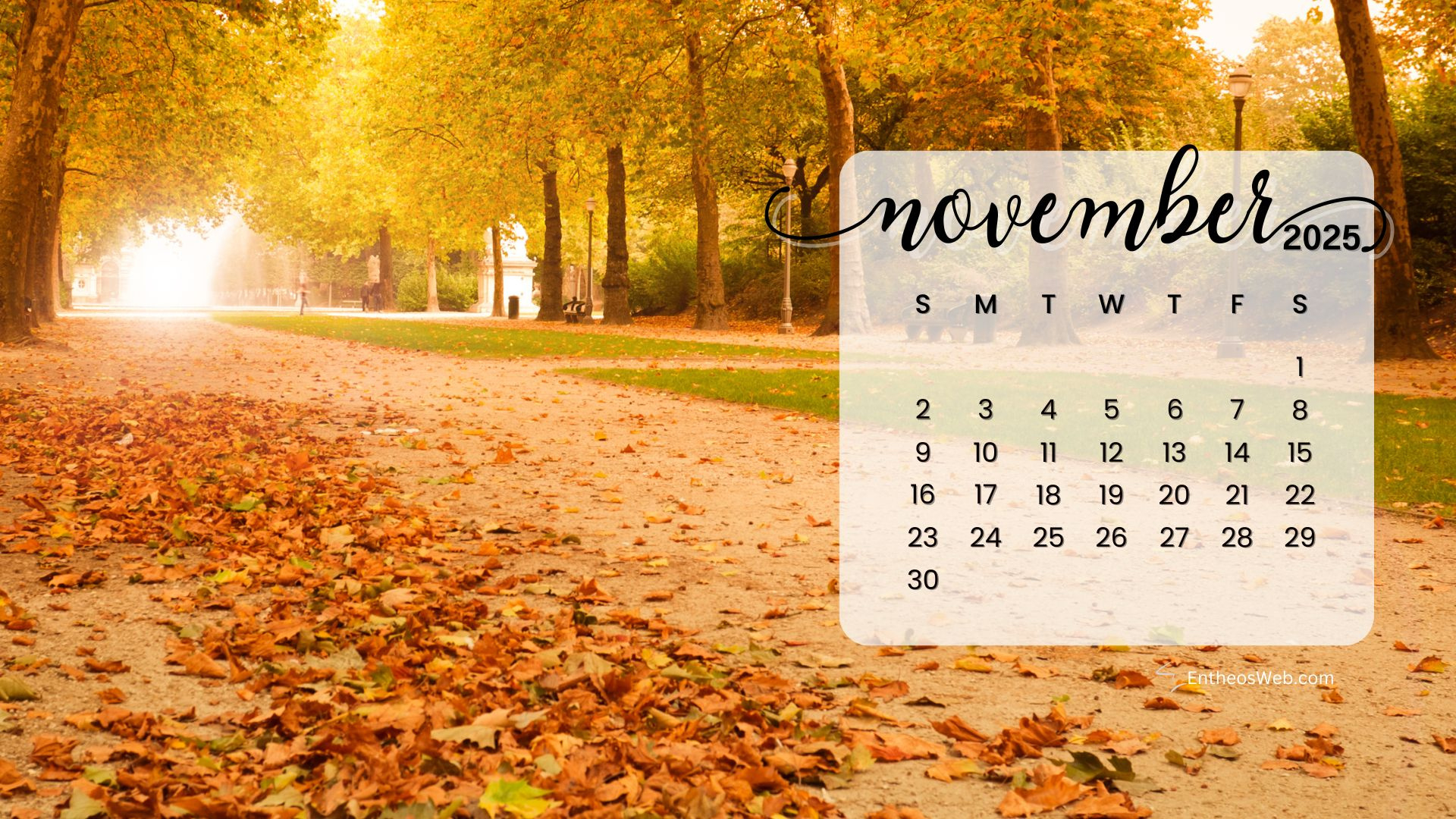 November 2025 Calendar Desktop Wallpaper Backgrounds | Entheosweb with regard to November Desktop Wallpaper Calendar 2025