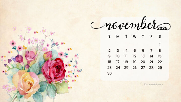 November 2025 Calendar Desktop Wallpaper