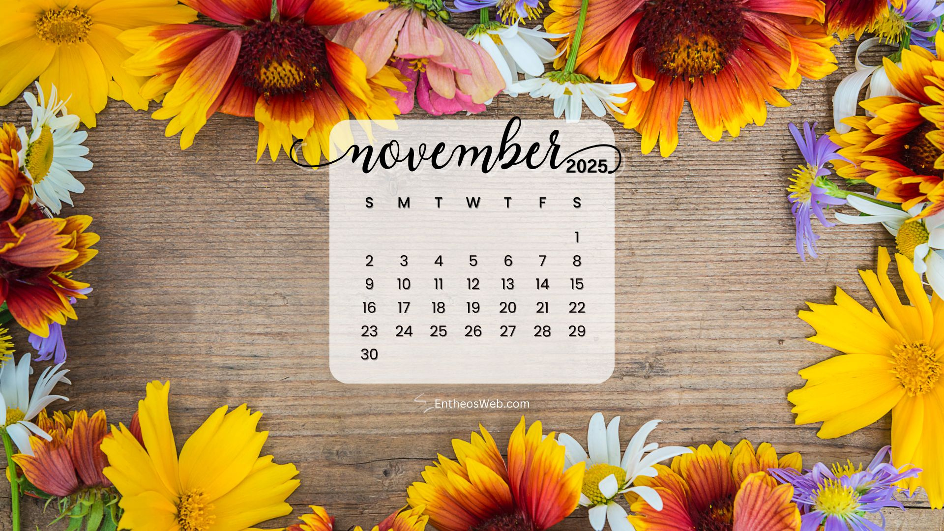 November 2025 Calendar Desktop Wallpaper Backgrounds | Entheosweb within November 2025 Calendar Wallpaper