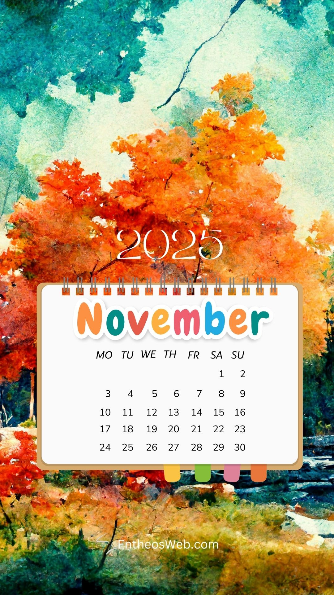November 2025 Calendar Phone Wallpapers | Entheosweb regarding November 2025 Calendar Iphone Wallpaper
