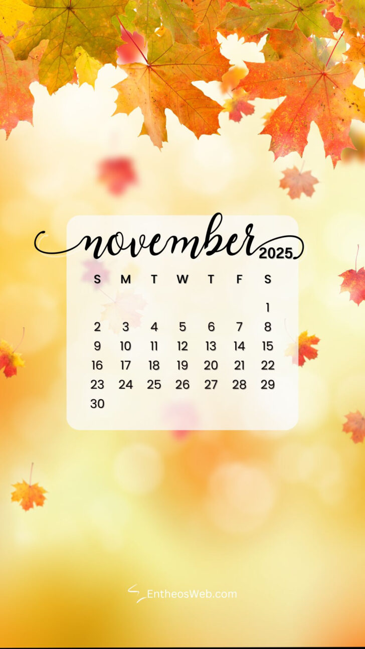 November 2025 Calendar Wallpaper Iphone