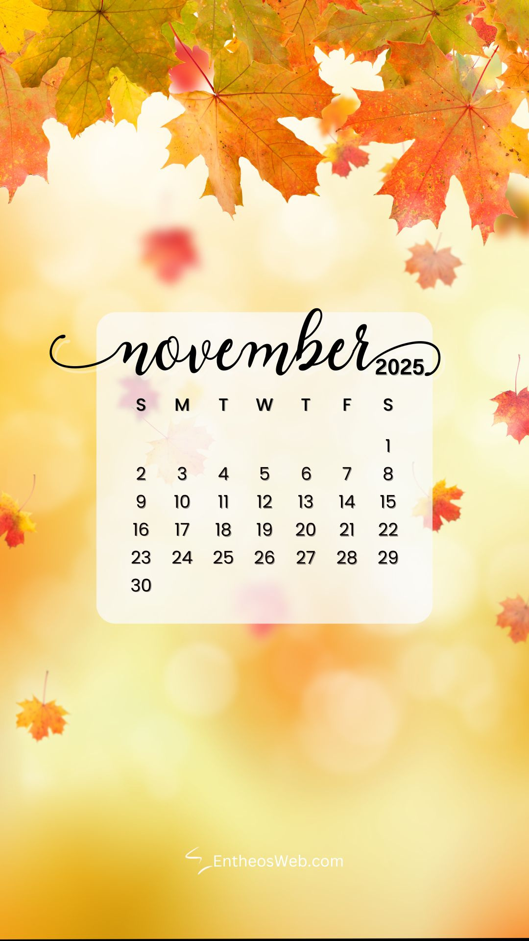 November 2025 Calendar Phone Wallpapers | Entheosweb with regard to November 2025 Calendar Wallpaper Iphone