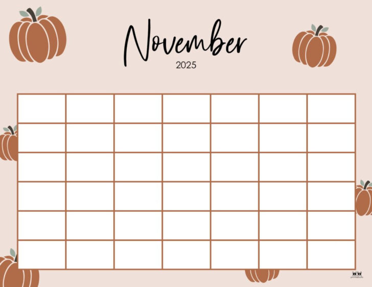 Printable November 2025 Calendar Page