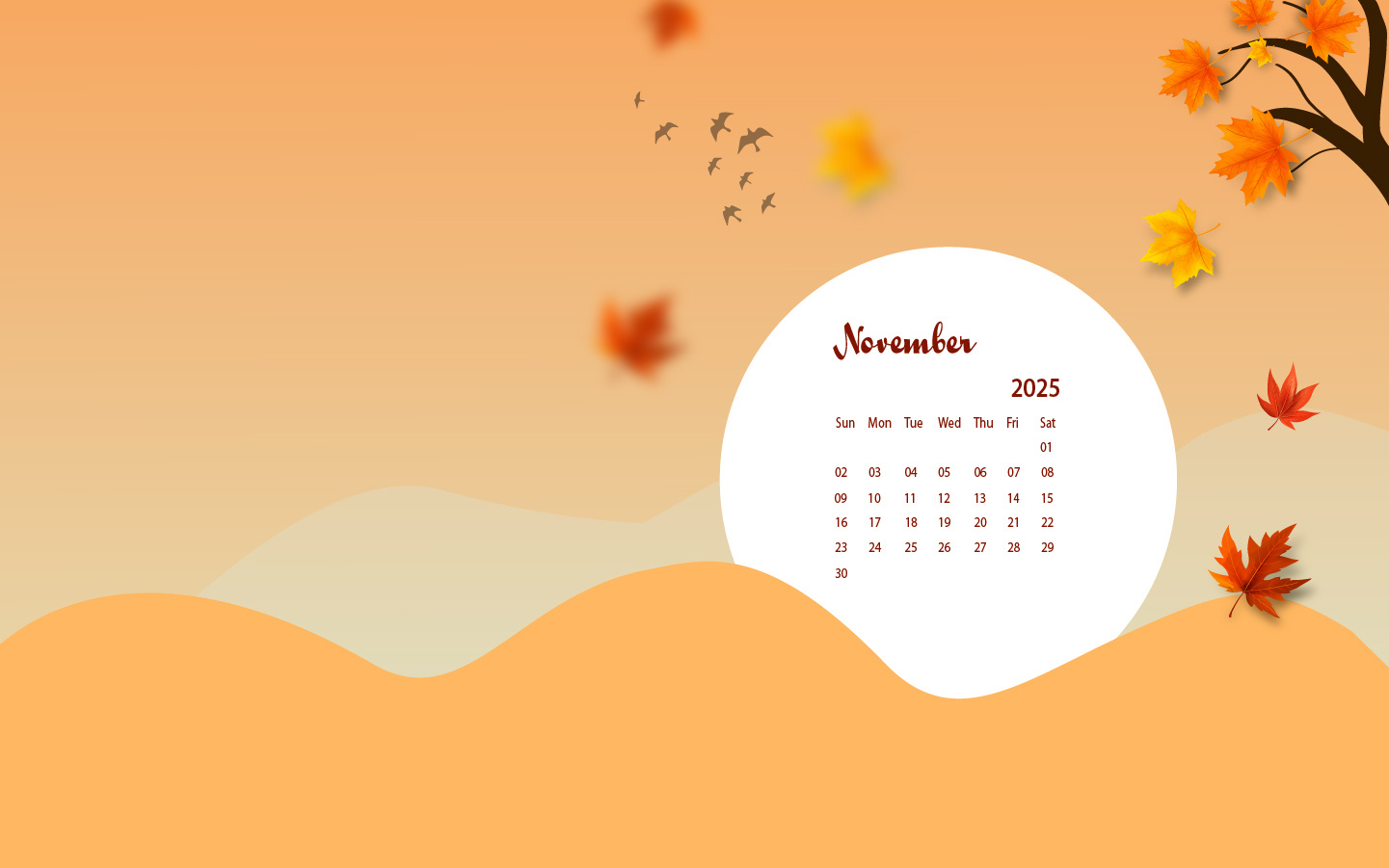November 2025 Desktop Wallpaper Calendar - Calendarlabs inside November 2025 Background Calendar