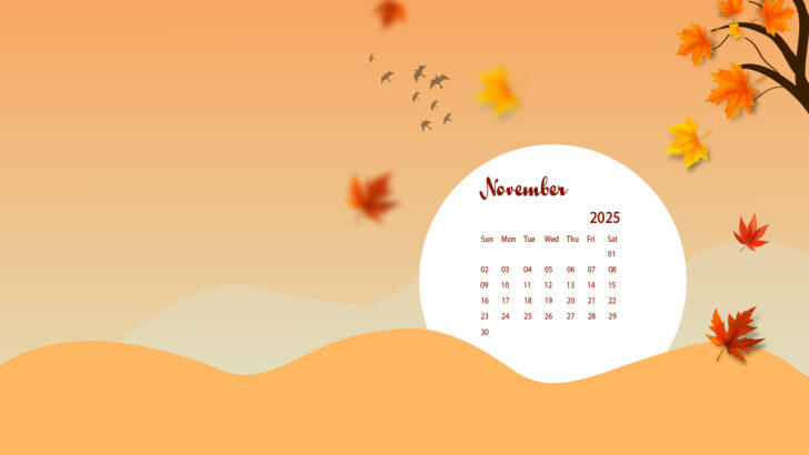 November 2025 Calendar Screensaver
