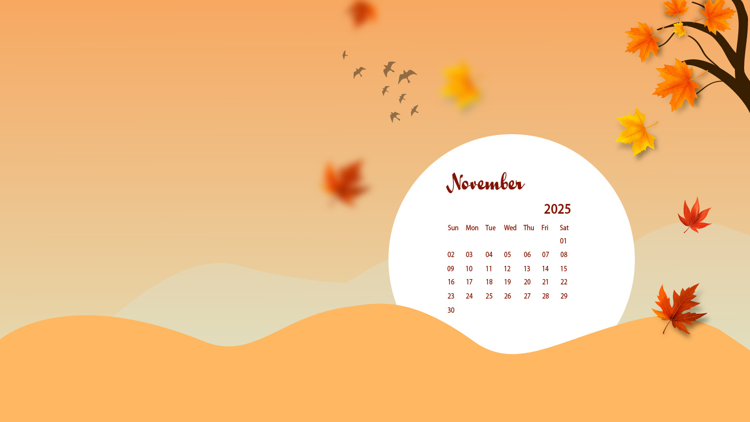 November 2025 Desktop Wallpaper Calendar - Calendarlabs with November 2025 Desktop Wallpaper Calendar