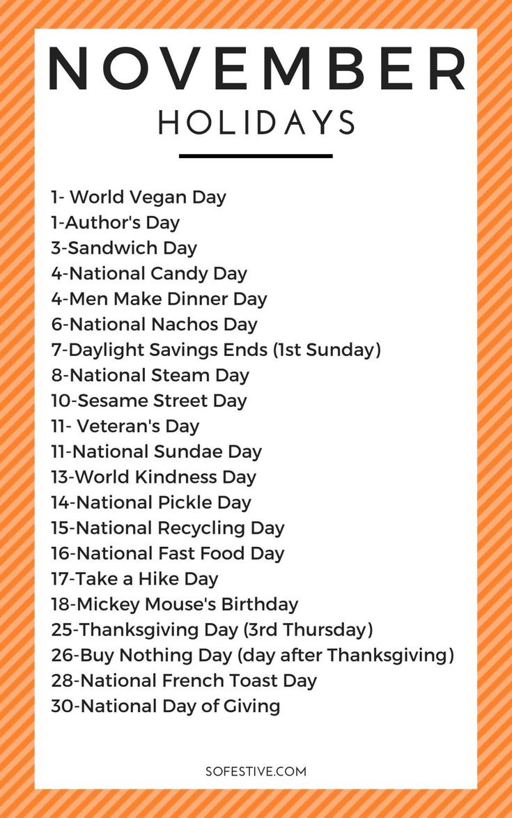 November Holidays 2025 - Fun &amp;amp; Unique Reasons To Celebrate within November 2025 Calendar National Days