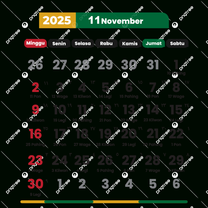 National Calendar November 2025