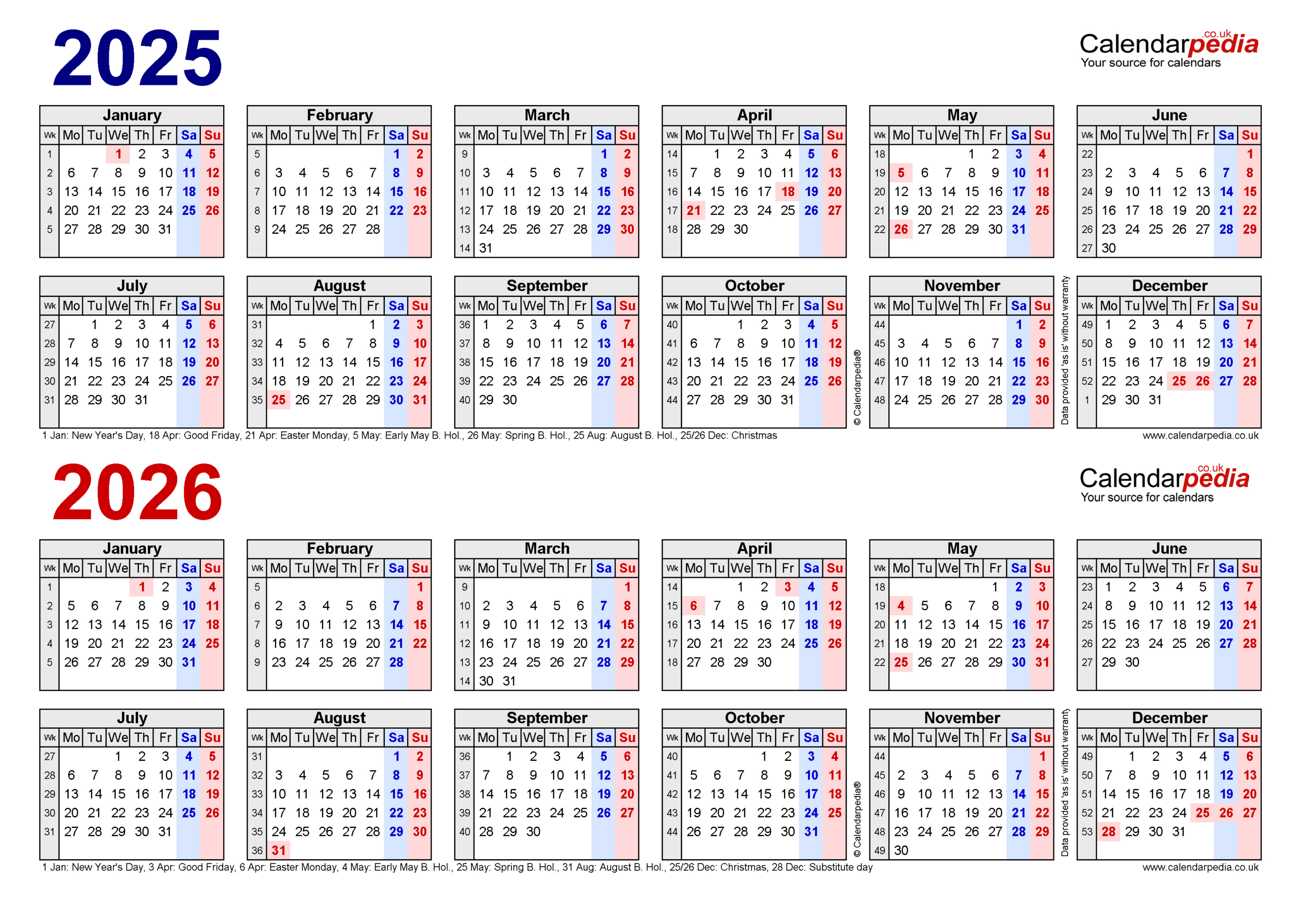 Two Year Calendars For 2025 And 2026 (Uk) For Pdf inside November 2025 to April 2026 Calendar