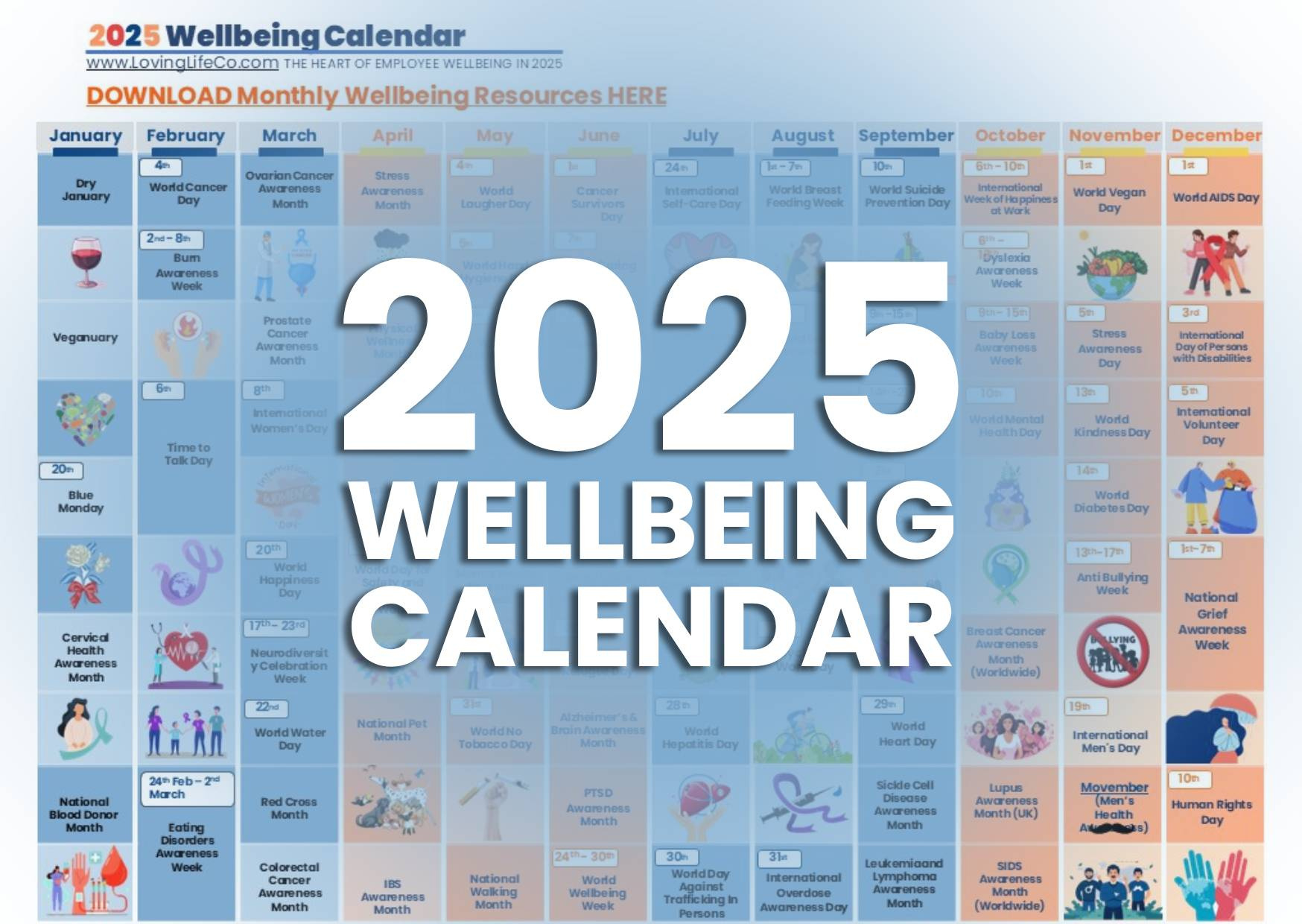 Wellbeing Calendar 2025 | Free Download | Every Date You Need! within Kindness Calendar November 2025