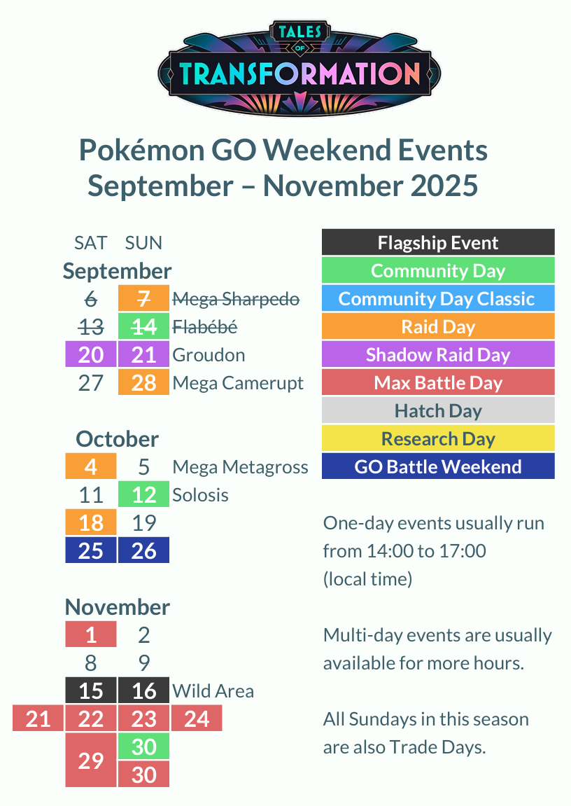 Wochenendveranstaltungen Für September-November 2025 : R/Thesilphroad with November 2025 Event Calendar